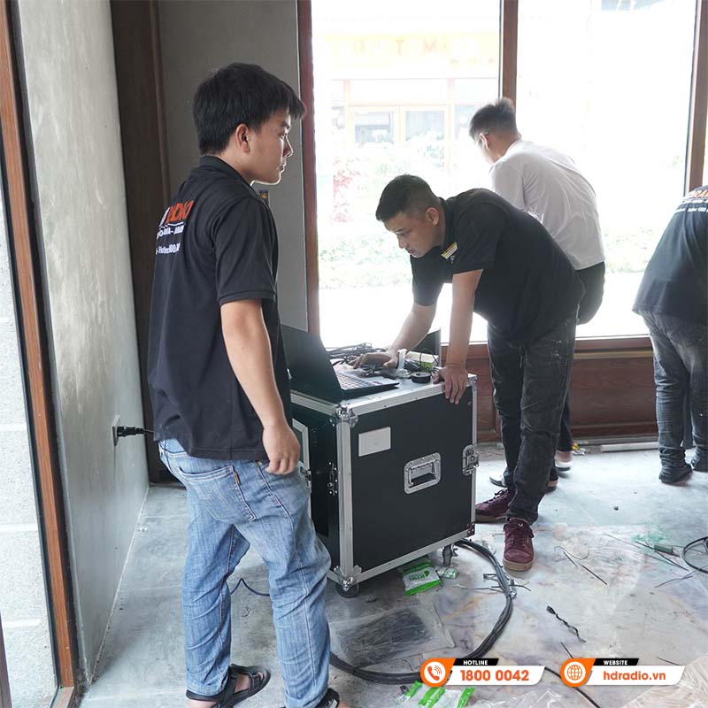 Hệ thống âm thanh nhà hàng chất lượng của anh Sơn ở Văn Giang, Hưng Yên