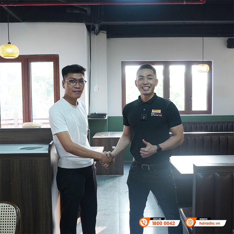 Hệ thống âm thanh nhà hàng chất lượng của anh Sơn ở Văn Giang, Hưng Yên