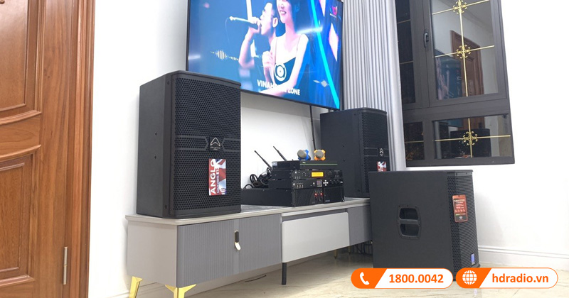 Lắp Dàn Karaoke HDR53 cao cấp hơn 100 triệu đồng cho anh Thành ở Hà Đông, Hà Nội (Wharfedale Anglo E12, AX15B, CPD-2600, B9, X6000 Plus)