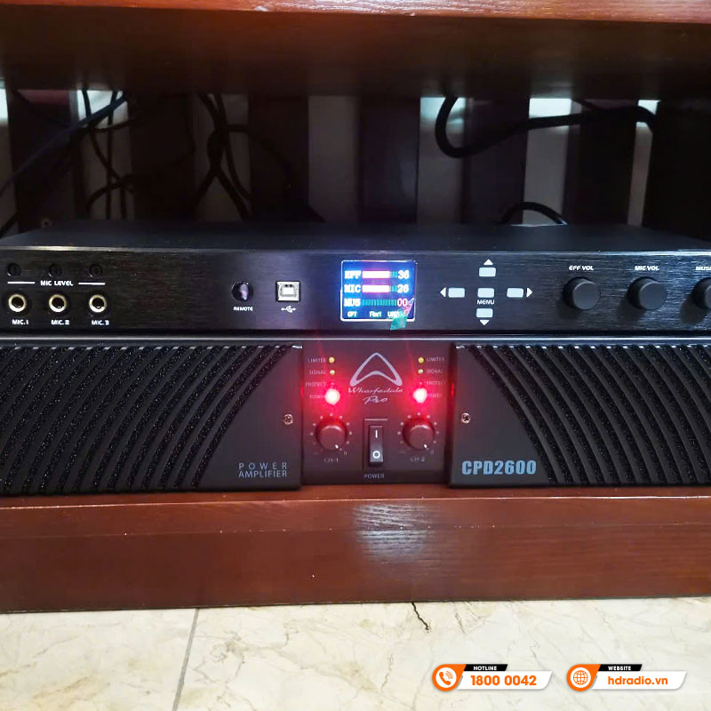 Dàn karaoke cao cấp HDR53 + Đầu màn VietK của anh Trung ở Gia Lâm, Hà Nội