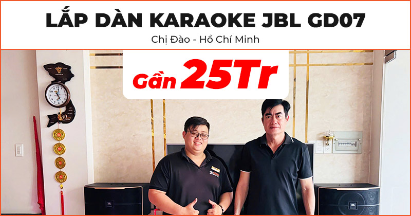 Dàn karaoke JBL GD07 của gia đình chị Đào ở Quận 7, TP.Hồ Chí Minh