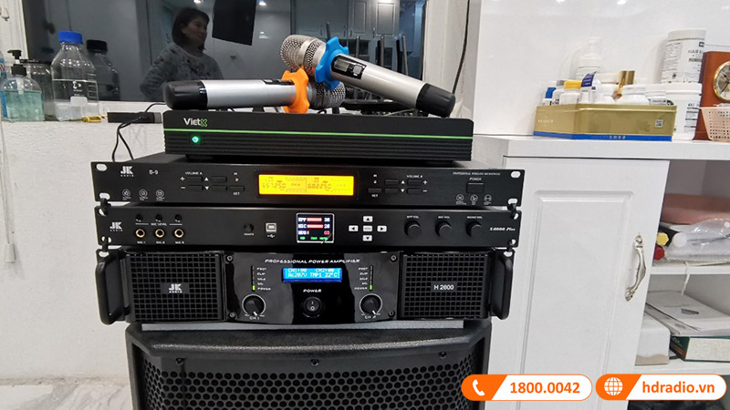 Dàn karaoke HDR66 kết hợp đầu karaoke VietK của chị Hương ở Long Biên, Hà Nội