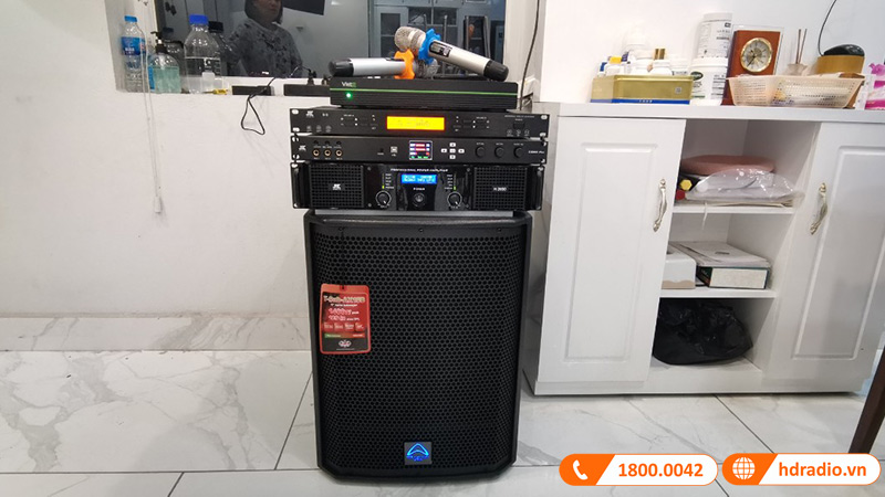 Dàn karaoke HDR66 kết hợp đầu karaoke VietK của chị Hương ở Long Biên, Hà Nội