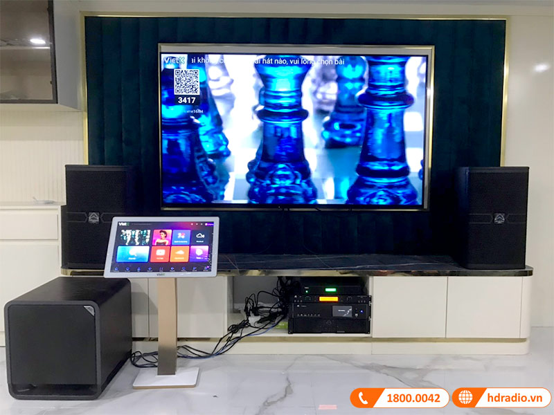 ảnh thực tế dàn âm thanh sử dụng Loa Sub Polk Audio HTS12