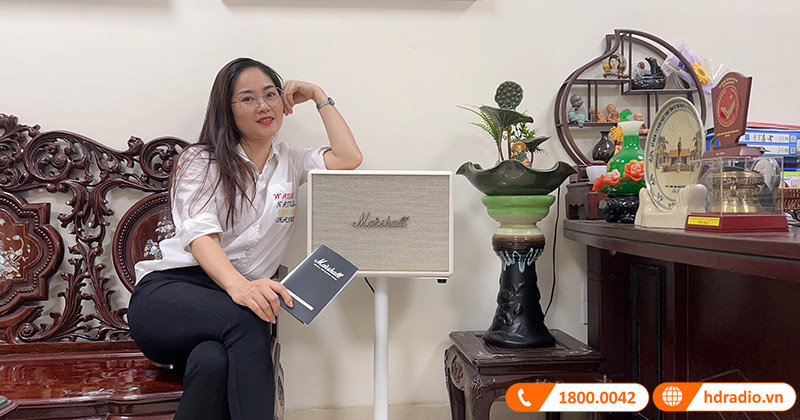 Lắp đặt loa Marshall Woburn 3 trị giá hơn 16 triệu đồng cho chị Thúy Miền ở Bắc Ninh