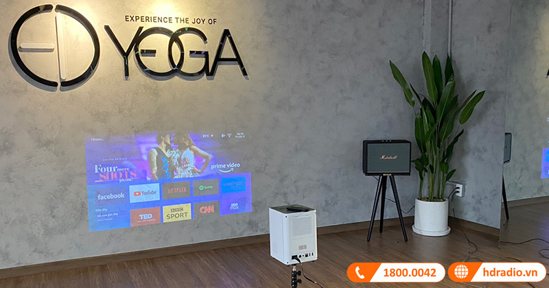 Lắp Combo loa Marshall Woburn 3 và Chân Loa giá gần 15 triệu đồng cho phòng YOGA của chị Thúy ở Quận 5, TP.Hồ Chí Minh
