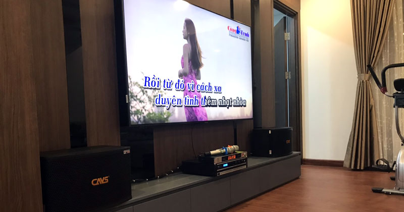 Lắp dàn karaoke chị Xuân ở Bắc Từ Liêm, Hà Nội (Loa CAVS LF710, Đẩy Kiwi PD8000, VinaKTV S600X Max)