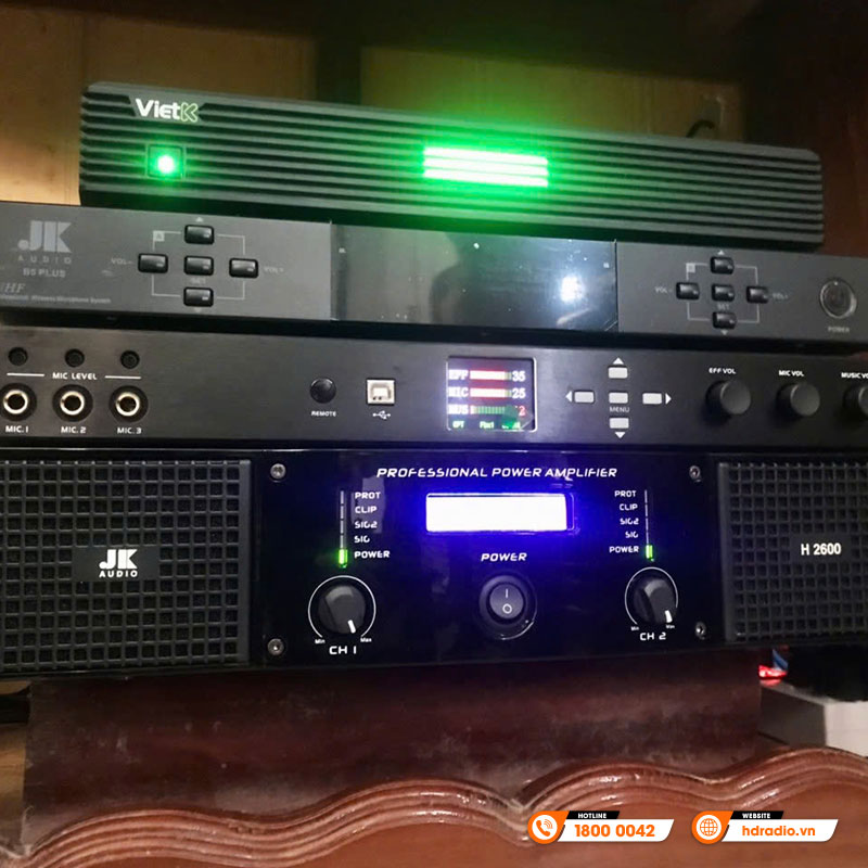 Dàn karaoke JBL KH79 kết hợp đầu màn VietK cho chú Song ở Phú Yên