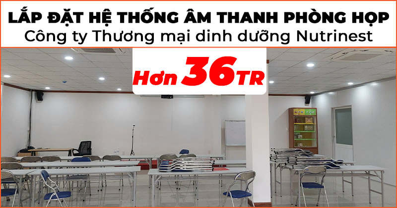 Lắp đặt Hệ thống âm thanh phòng họp trị giá hơn 36 triệu đồng cho Công ty CP Thực phẩm dinh dưỡng Nutrinest (Bose 251, Kiwi PD8000, JBL VM300)
