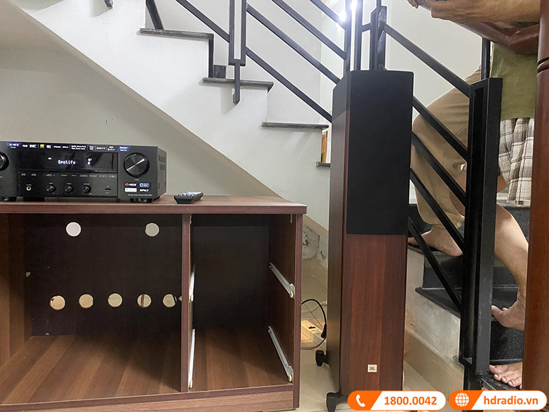 Ảnh thực tế amply Denon DRA-800H tại công trình dàn nghe nhạc của chị Ny ở quận Gò Vấp, Hồ Chí Minh