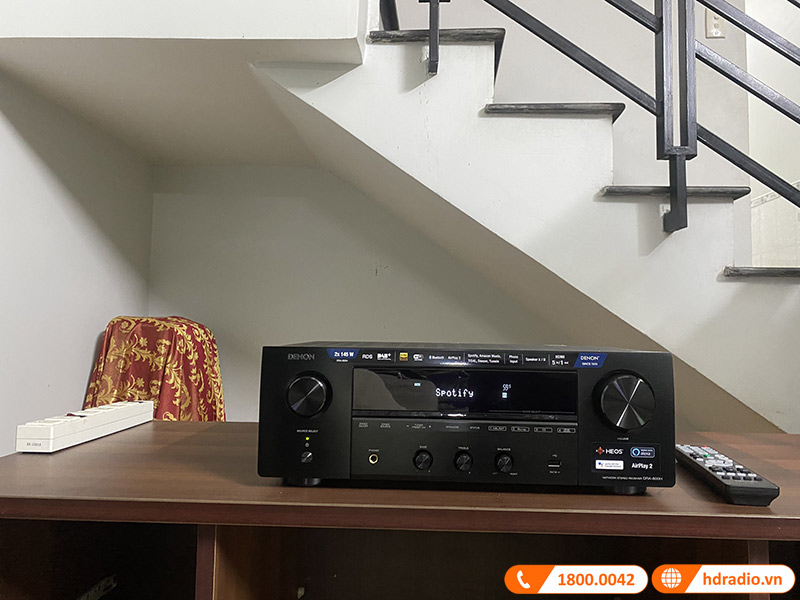Ảnh thực tế amply Denon DRA-800H tại công trình dàn nghe nhạc của chị Ny ở quận Gò Vấp, Hồ Chí Minh