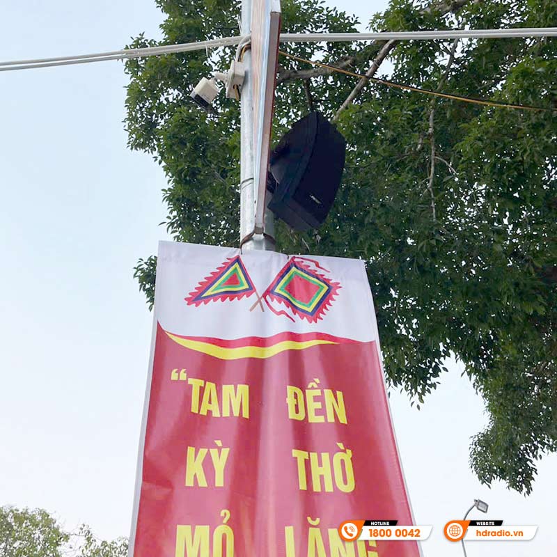 Hệ thống âm thanh thông báo tại đền Ông Hoàng Mười ở Nghệ An