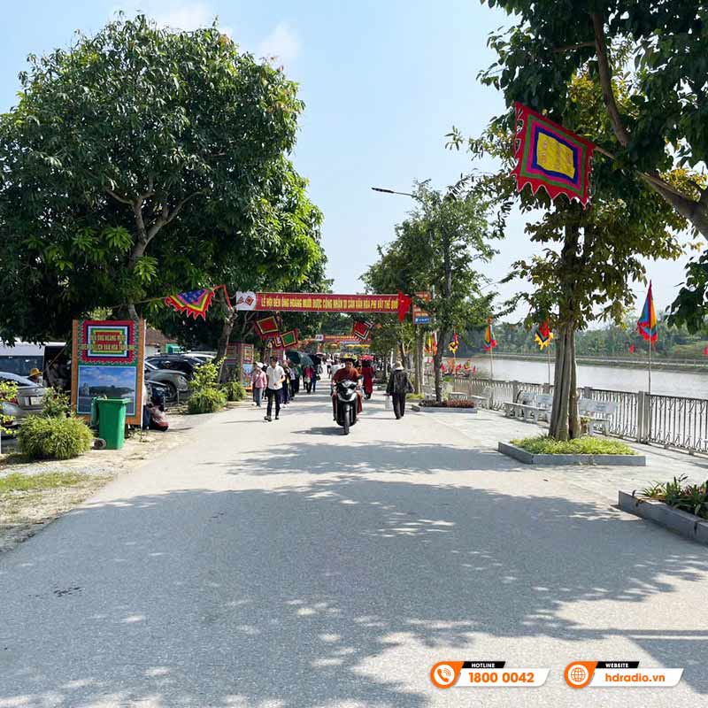 Hệ thống âm thanh thông báo tại đền Ông Hoàng Mười ở Nghệ An