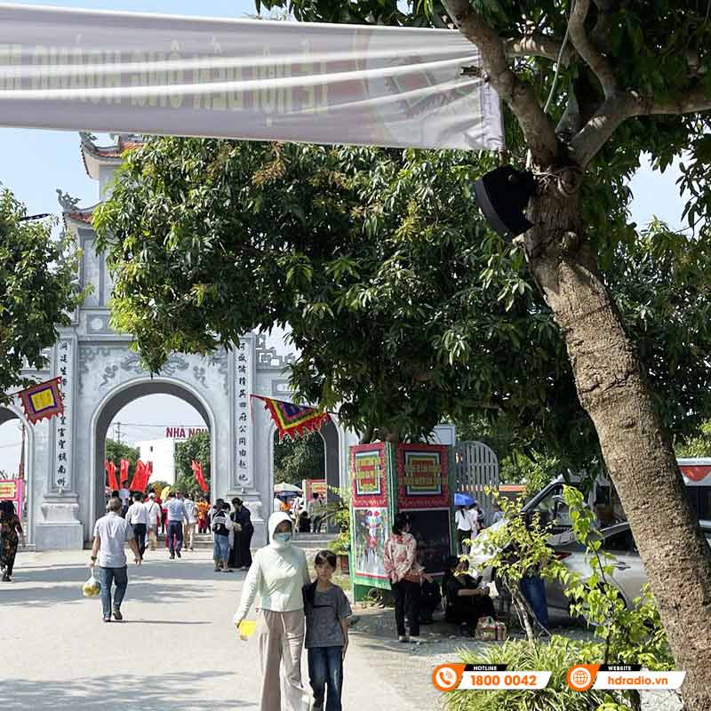 Hệ thống âm thanh thông báo tại đền Ông Hoàng Mười ở Nghệ An