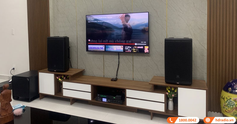 Lắp dàn karaoke hơn 49tr anh Hoà ở Ngô Quyền Hải Phòng (Loa JBL EON 612, Vang JKX8000, Mic JK B3 Plus, Sub Polk Audio HTS12)