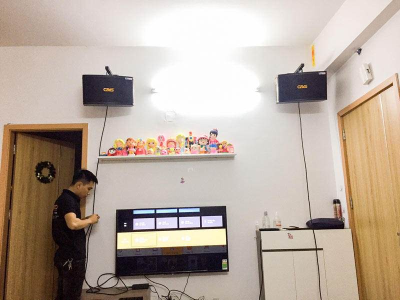 Lắp đặt bộ dàn hát karaoke cho gia đình anh Nam tại Hà Đông