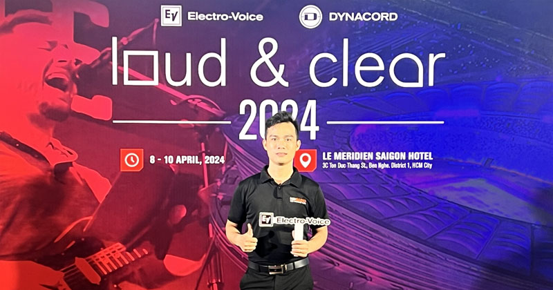 (Ngày 08/04/2024) HDRADIO tham dự sự kiện Loud & Clear Roadshow 2024 ra mắt Loa Electro voice Everse 12 tại Khách sạn Le Meridien Sài Gòn, Hồ Chí Minh