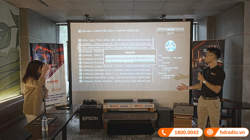 HDRadio & LOGICO & EPSON tổ chức sự kiện giới thiệu hệ thống âm thanh, trình chiếu phòng phim đẳng cấp HDRadio & LOGICO & EPSON tổ chức sự kiện giới thiệu hệ thống âm thanh, trình chiếu phòng phim đẳng cấp