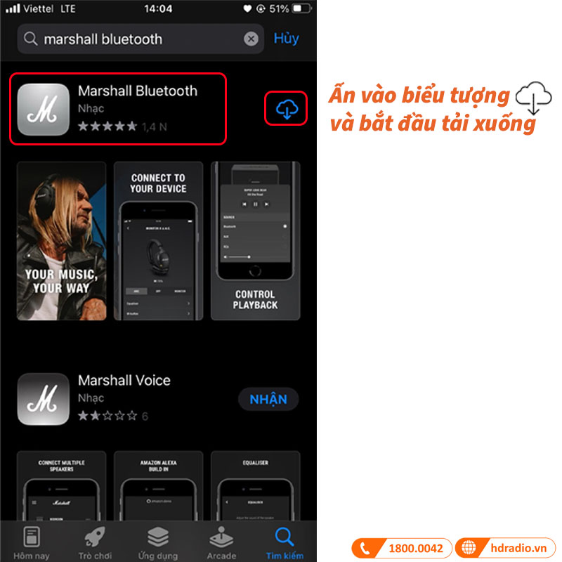 Tải ứng dụng Marshall Bluetooth trên IOS Tải ứng dụng Marshall Bluetooth trên IOS