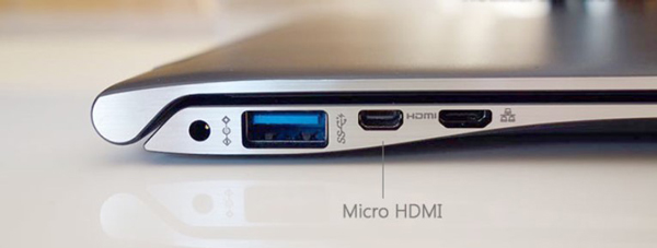 laptop không có khe cắm kết nối với máy chiếu