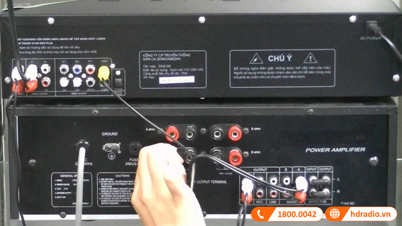 Cách kết nối Equalizer với Amply hát karaoke