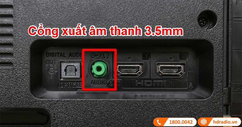 cong am thanh 3.5 tren tivi doi cu