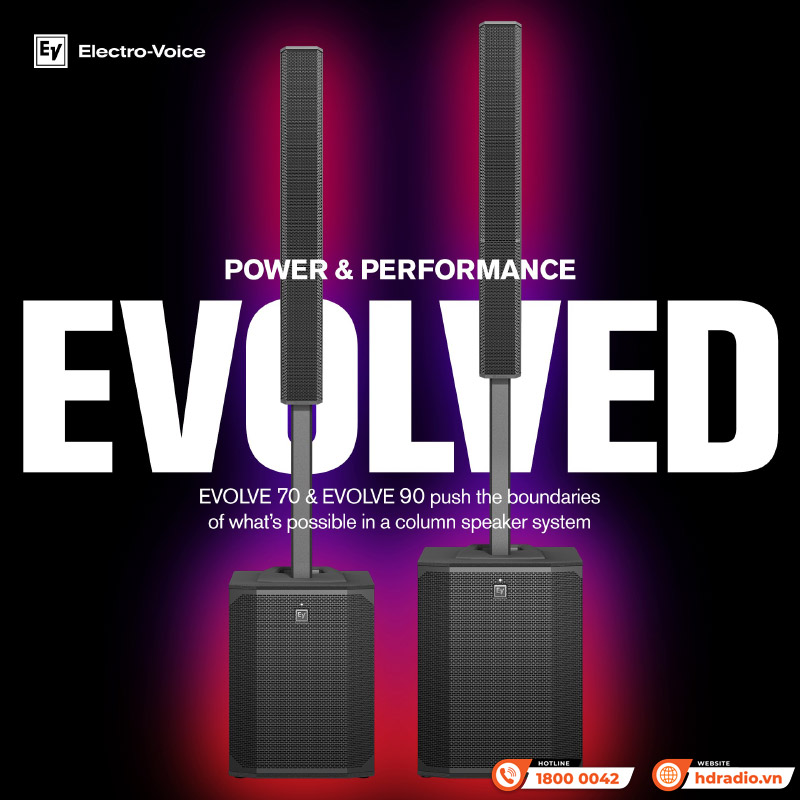 Hãng Electro-Voice bổ xung thêm 2 model EVOLVE 70 và EVOLVE 90 Hãng Electro-Voice bổ xung thêm 2 model EVOLVE 70 và EVOLVE 90