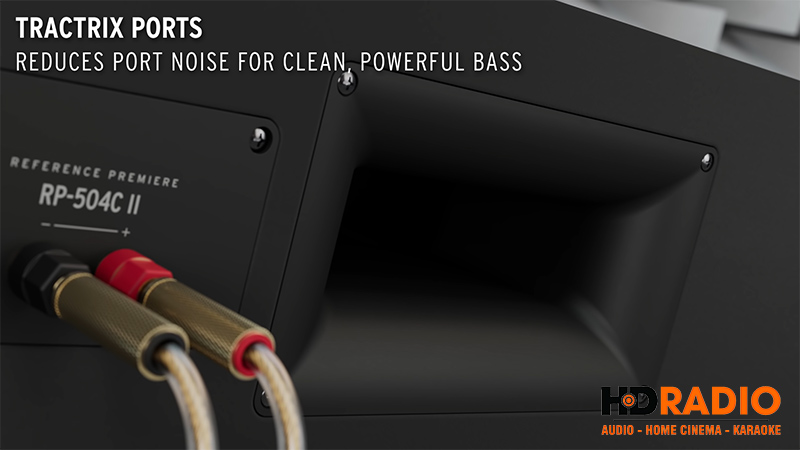Cổng phản xạ âm Tractrix trên Klipsch Reference Premiere II