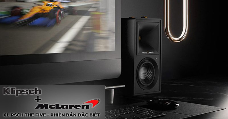 Klipsch vừa tiếp tục hợp tác cùng hãng xe McLaren để ra mắt phiên bản đặc biệt cho đôi loa The Fives