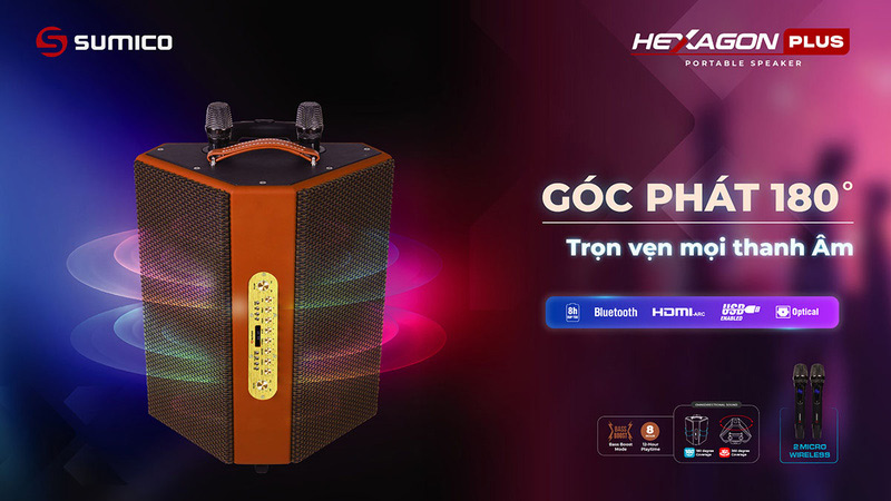 Sumico ra mắt loa kéo karaoke Hexagon Plus Sumico ra mắt loa kéo karaoke Hexagon Plus