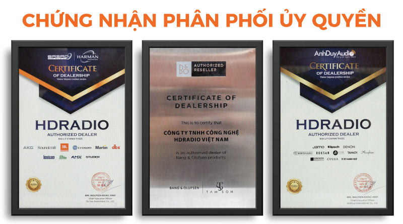 Chứng nhận phân phối ủy quyền chính hãng HDRadio