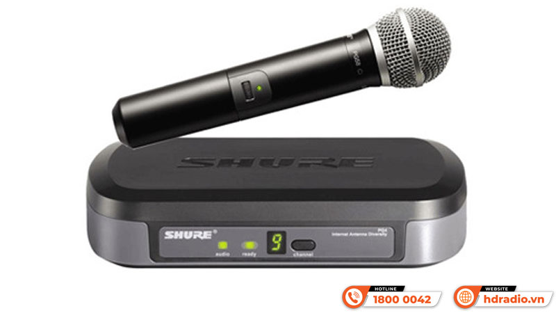 Bộ thu và phát kèm micro không dây cầm tay Shure PG24/PG58