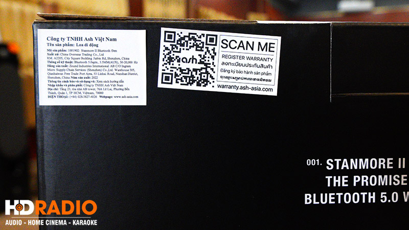 Loa Marshall chính hãng ASH có mã quét QR Code