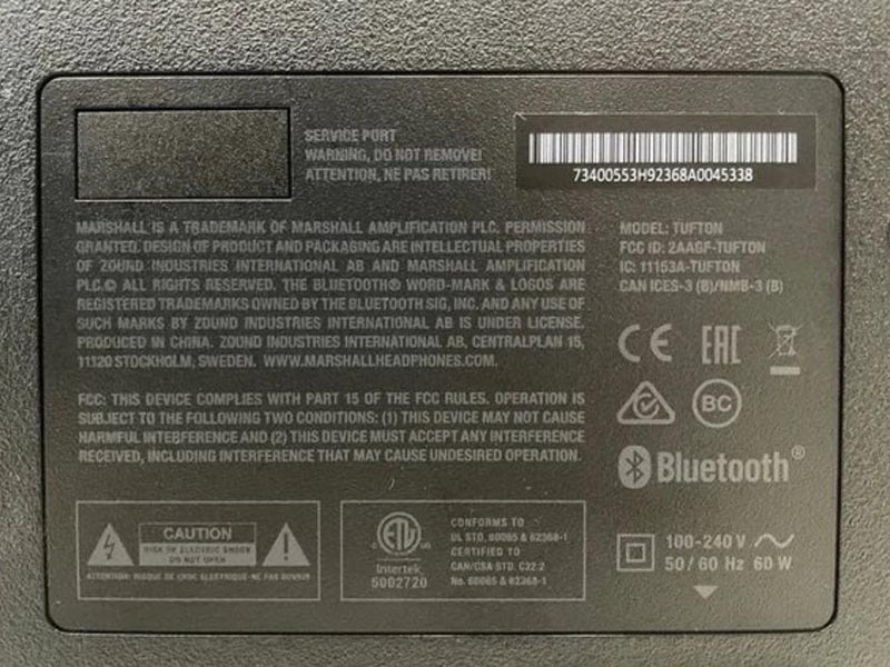 Loa Marshall Tufton chính hãng do công ty ASH phân phối