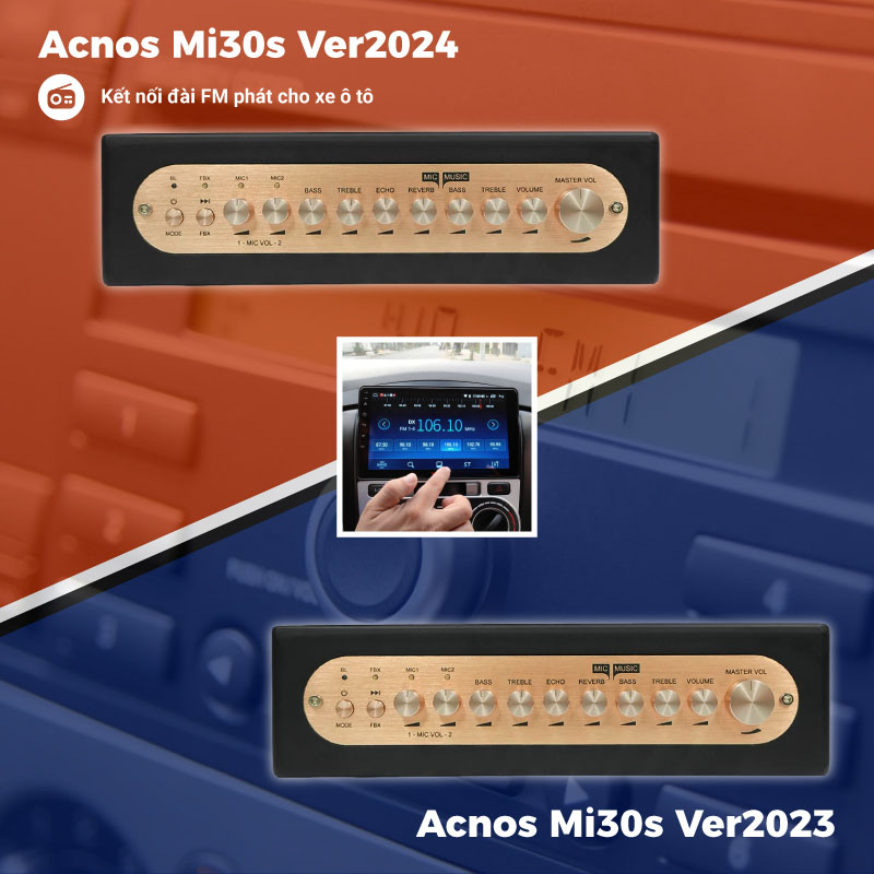 So sánh Micro kèm vang Acnos Mi30s và Micro kèm vang Acnos Mi30s Ver2024