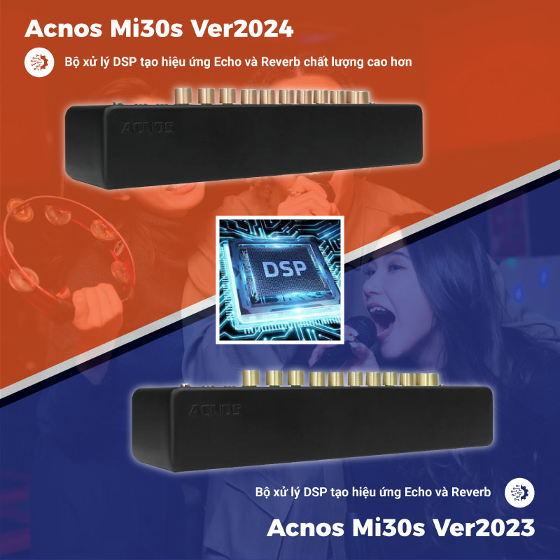 So sánh Micro kèm vang Acnos Mi30s và Micro kèm vang Acnos Mi30s Ver2024