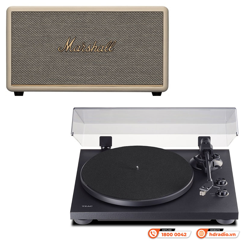 Combo nghe nhạc Đầu đĩa than TEAC TN-280BT A3 và Loa Marshall Stanmore 3