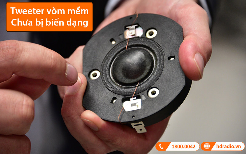Tweeter vòm mềm chưa bị biến dạng