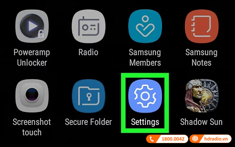 Mở trình cài đặt Settings Mở trình cài đặt Settings